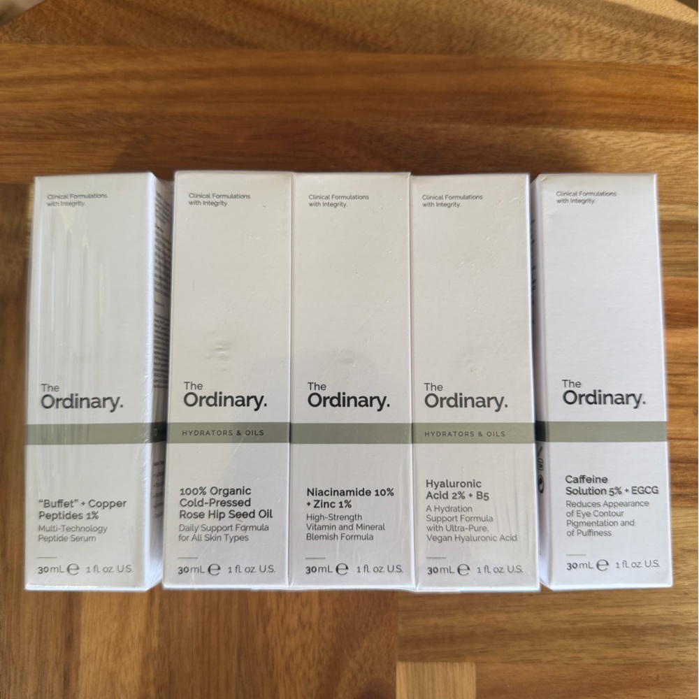 NEW ‼️ THE ORDINARY SKINCARE FACE SERUM BEAUTY SET OF 5 - Picture 2 of 3
